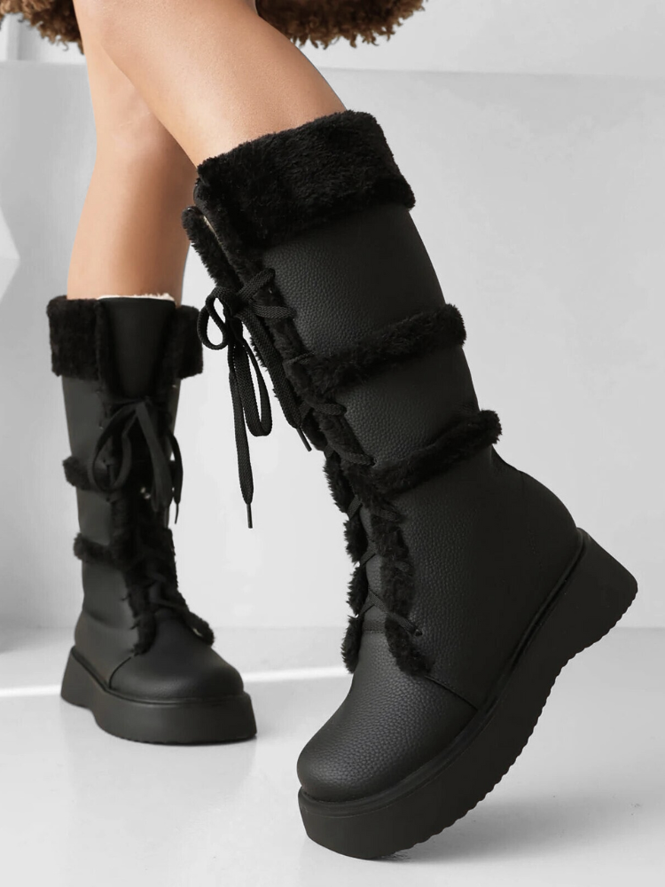 Cozy Darkness Knee High Boots