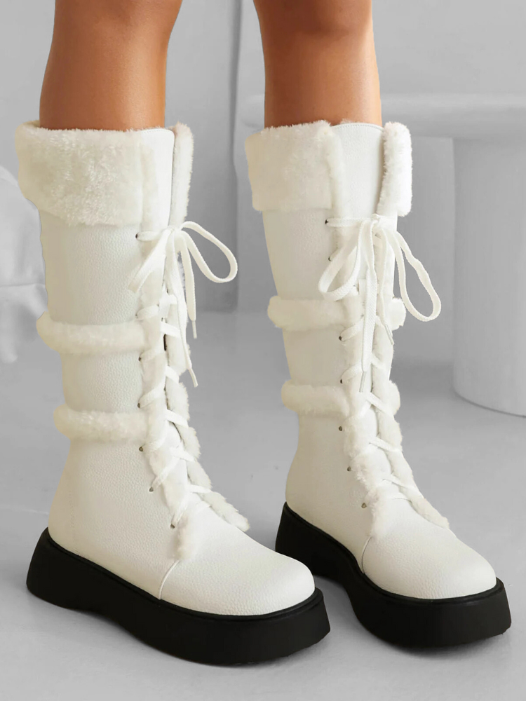 Cozy Pureness Knee High Boots