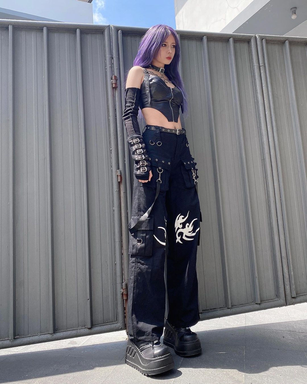 @losttcreature in the Tattoo Strappy Oversized Pants